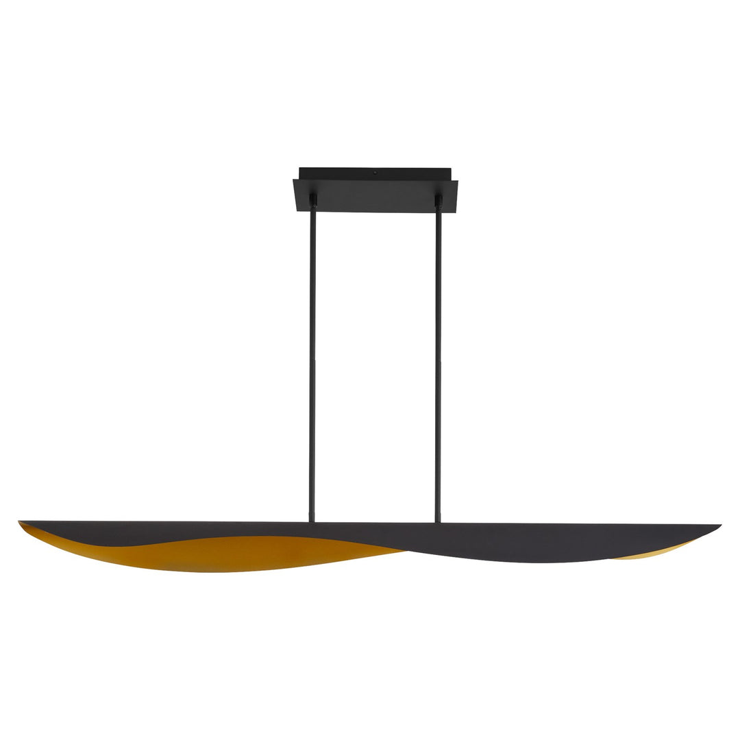4X3.5 Chandelier Black Aged Brass by Oxygen Lighting