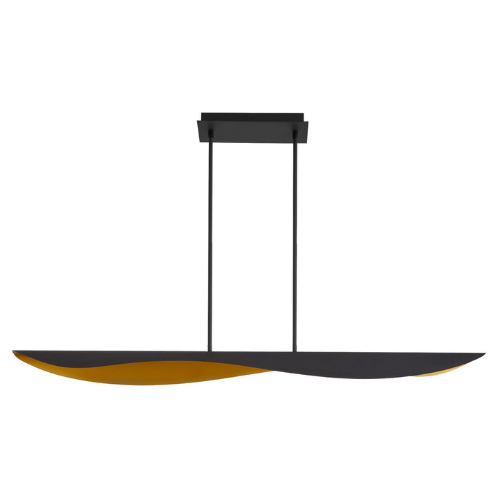 4X3.5 Chandelier Black Aged Brass by Oxygen Lighting