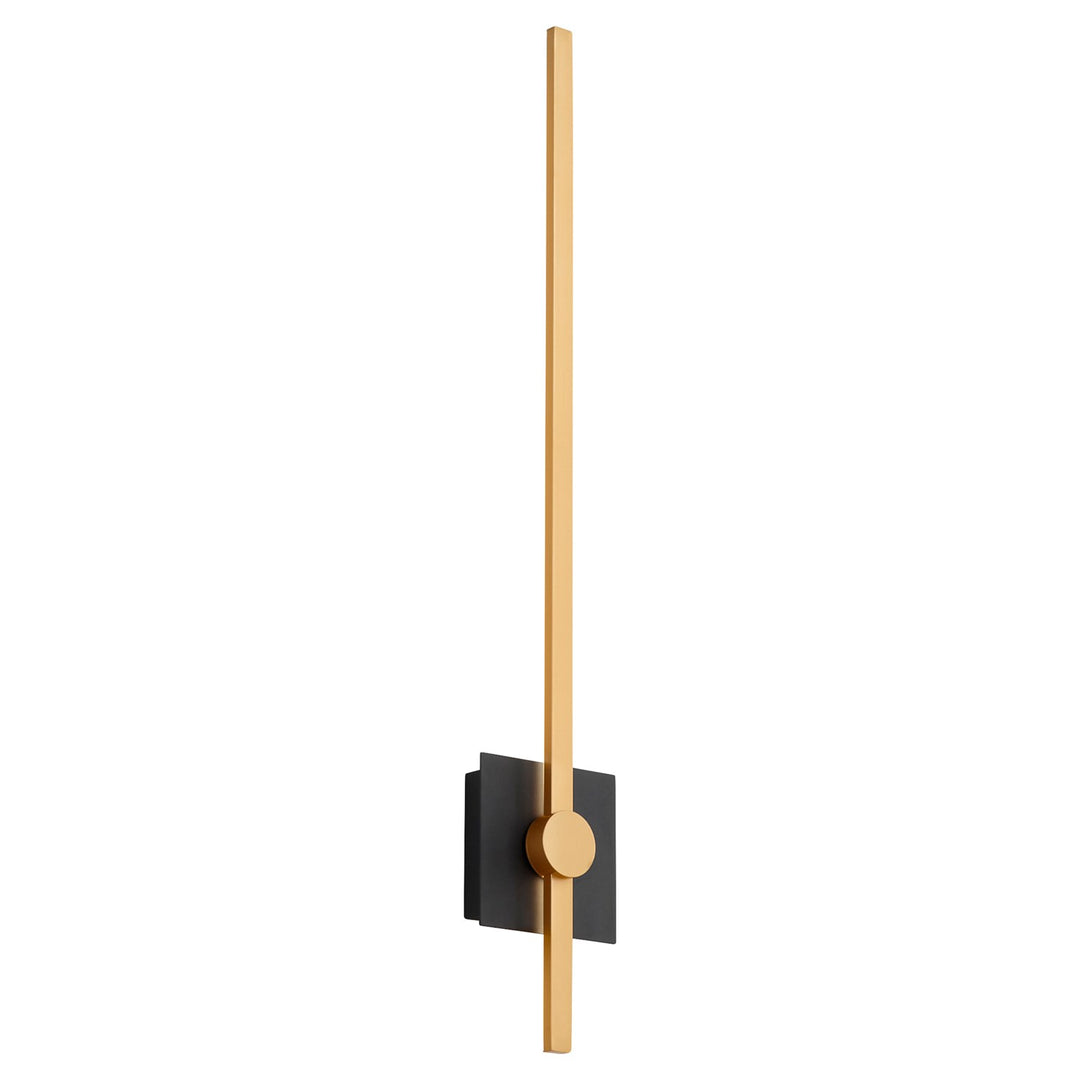 32X5.25 Sconce Black Industrial Brass