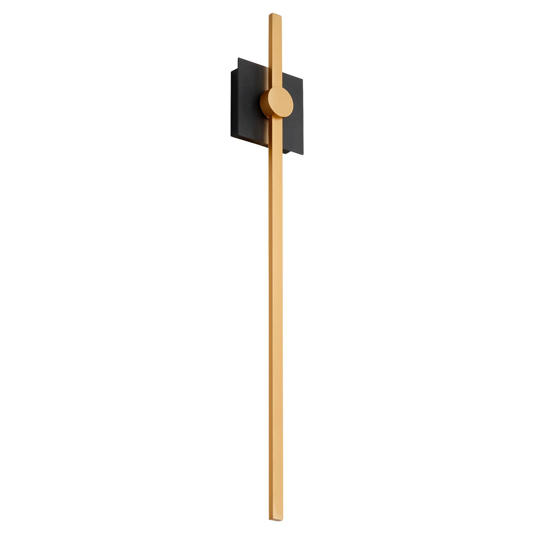 32X5.25 Sconce Black Industrial Brass