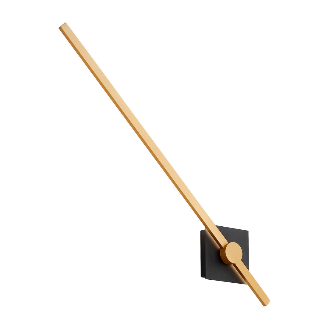 32X5.25 Sconce Black Industrial Brass