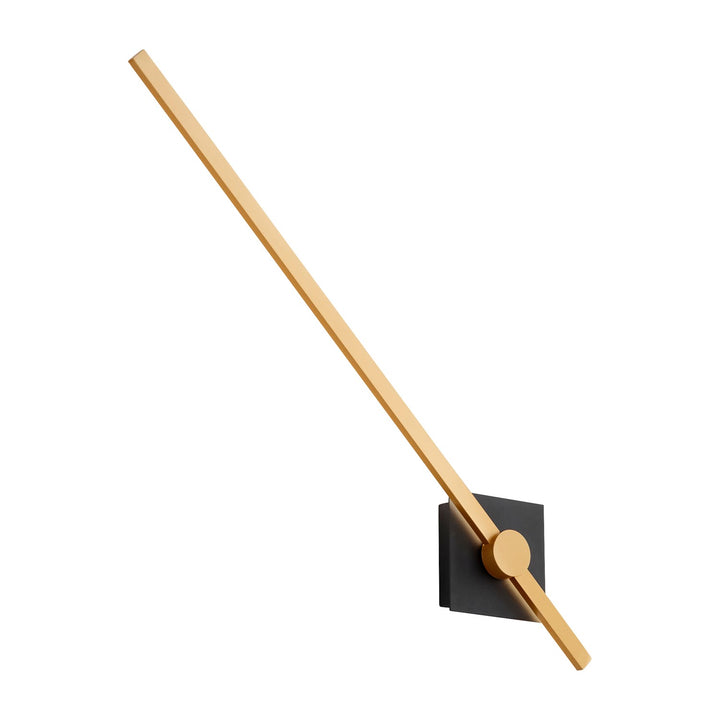 32X5.25 Sconce Black Industrial Brass