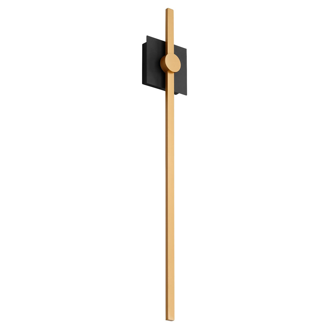 32X5.25 Sconce Black Industrial Brass