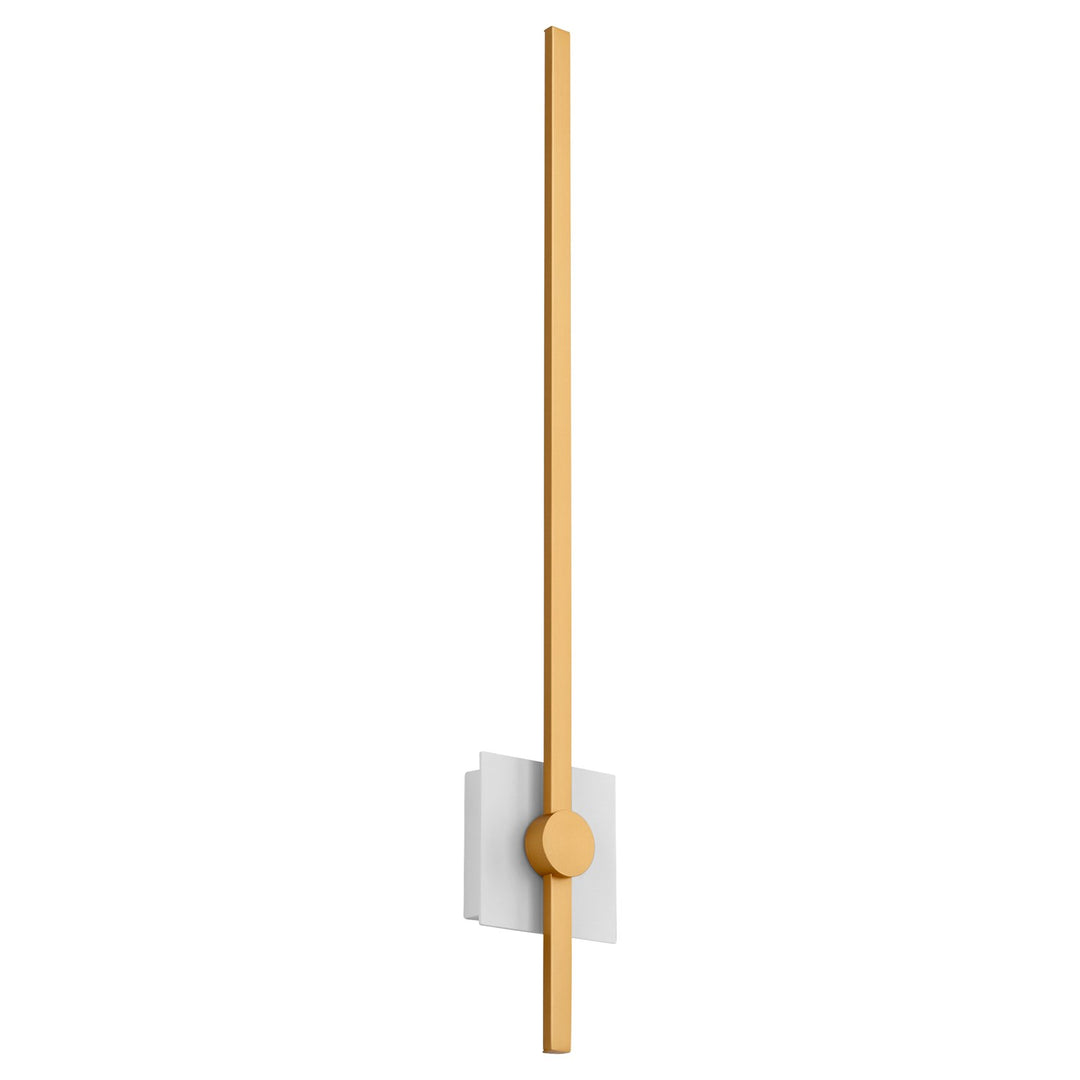 32X5.25 Sconce White Industrial Brass by Oxygen Lighting
