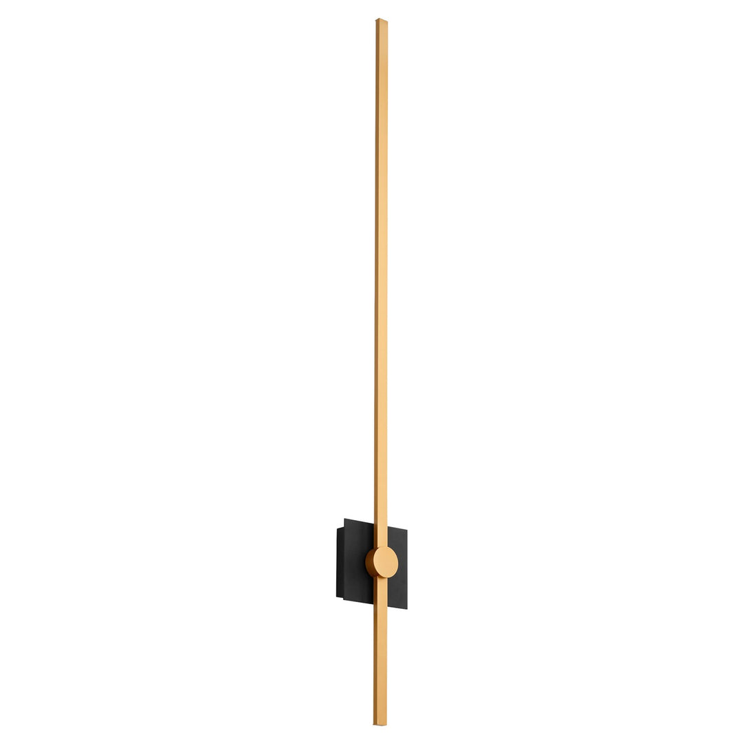 47.75X5.25 Sconce Black Industrial Brass by Oxygen Lighting
