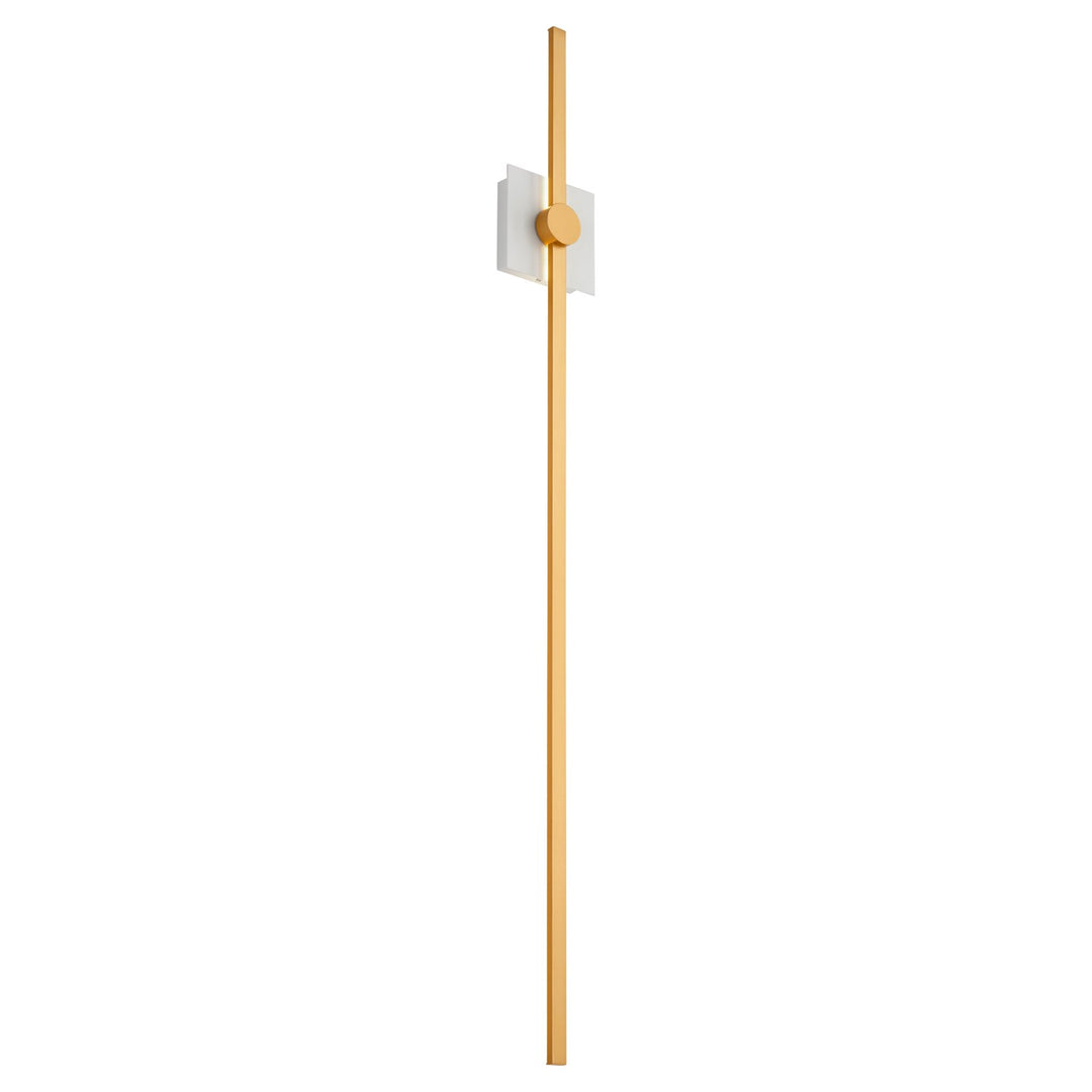 47.75X5.25 Sconce White Industrial Brass