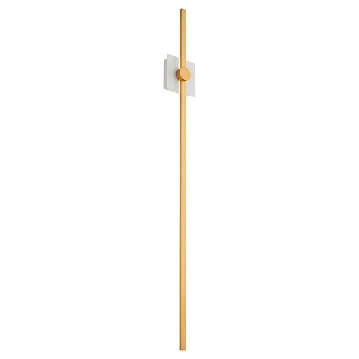 47.75X5.25 Sconce White Industrial Brass