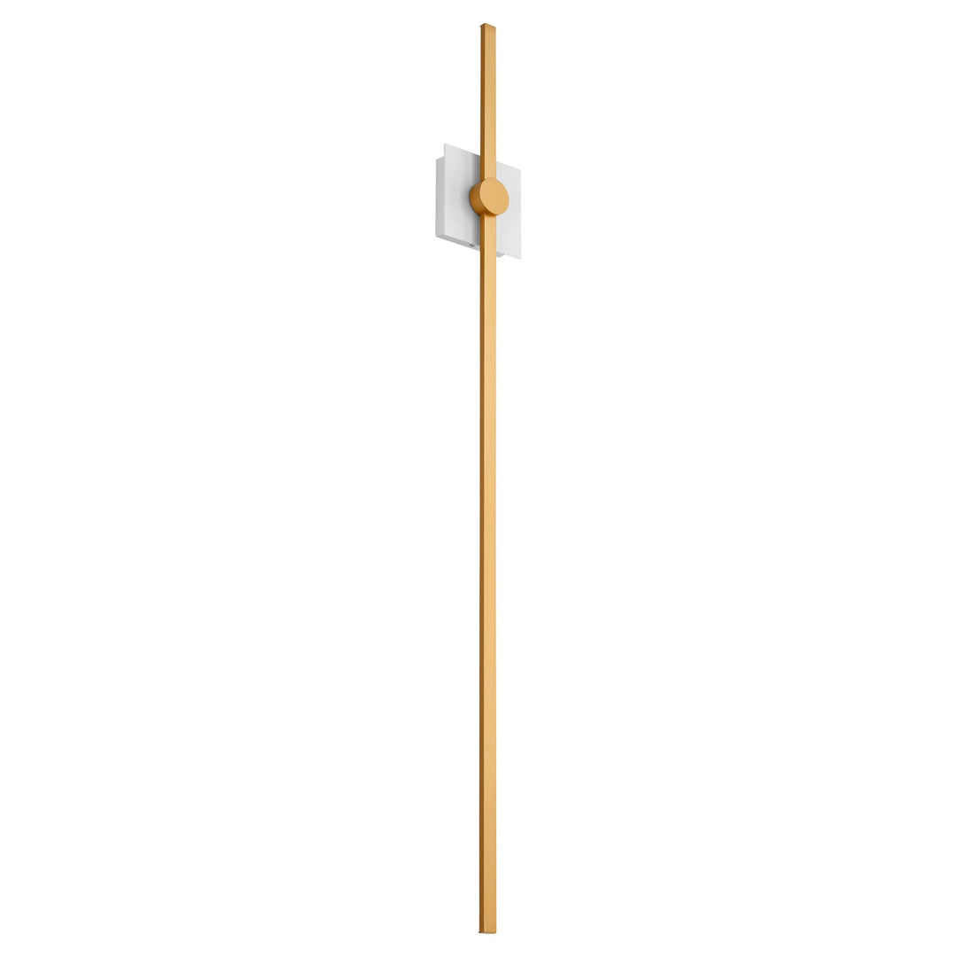 47.75X5.25 Sconce White Industrial Brass