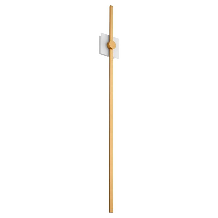 47.75X5.25 Sconce White Industrial Brass