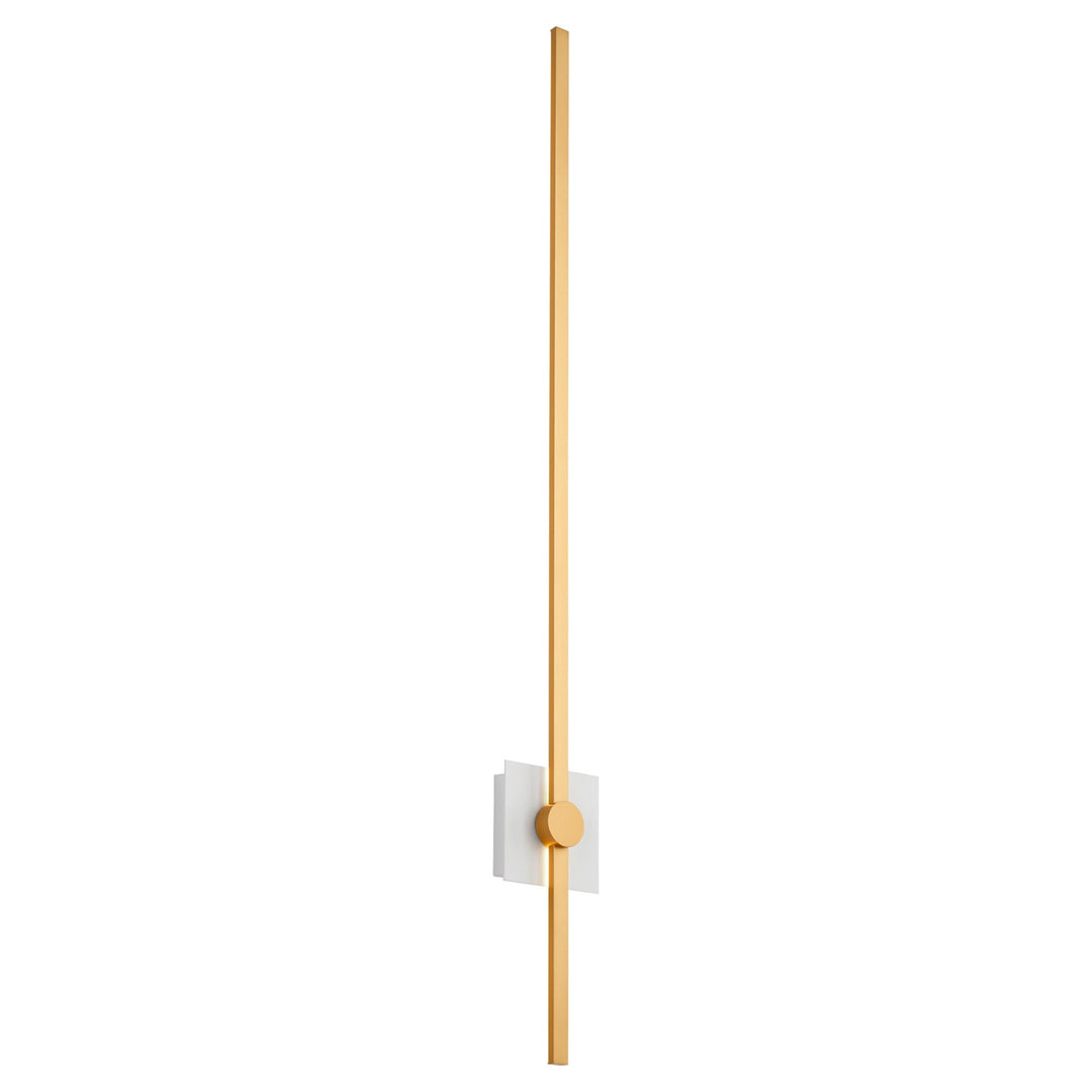 47.75X5.25 Sconce White Industrial Brass