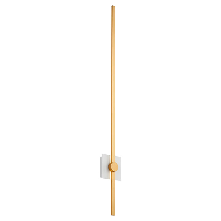 47.75X5.25 Sconce White Industrial Brass