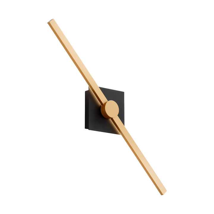 24X5.25 Vanity Black Industrial Brass