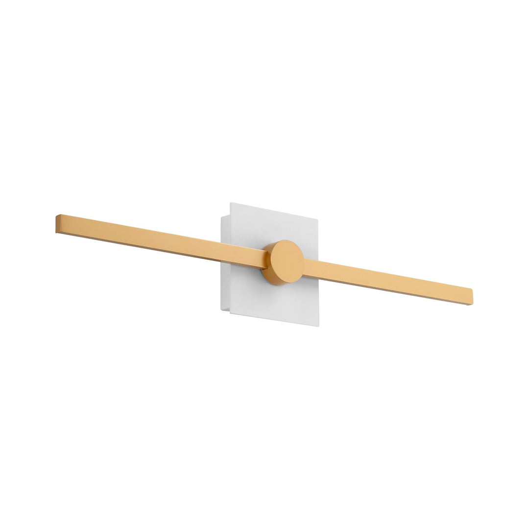 24X5.25 Vanity White Industrial Brass by Oxygen Lighting