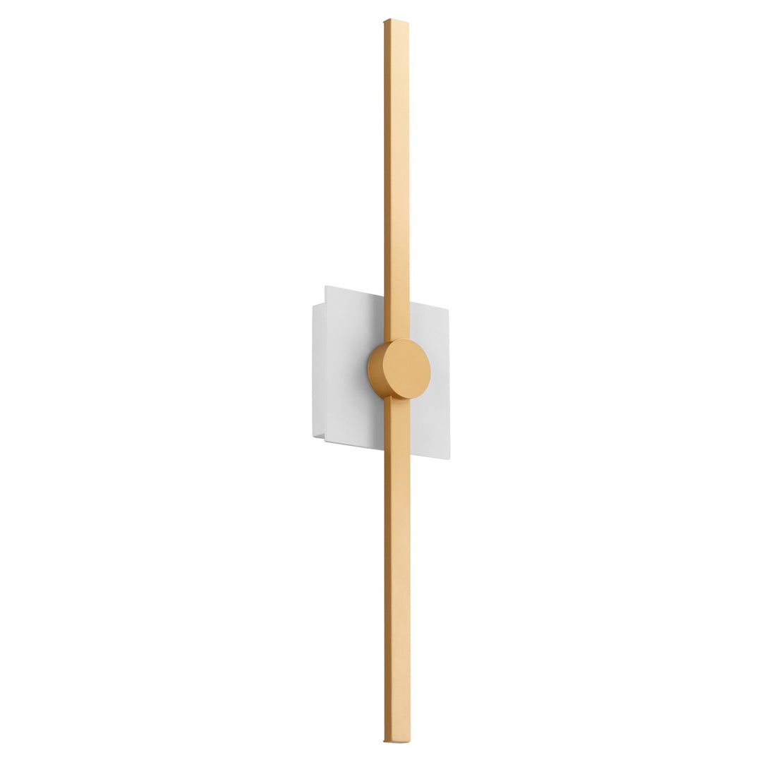 24X5.25 Vanity White Industrial Brass