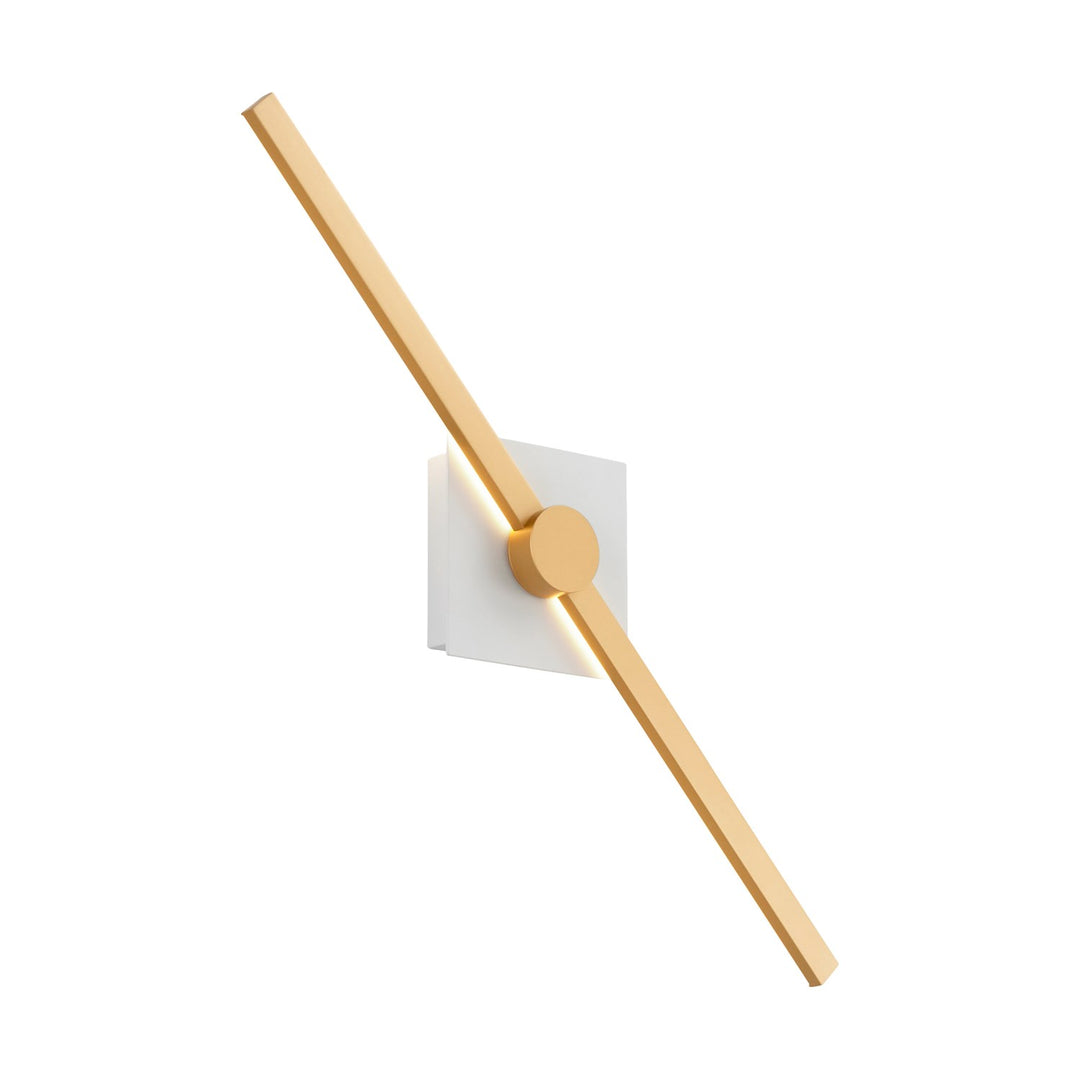 24X5.25 Vanity White Industrial Brass