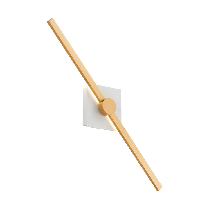 24X5.25 Vanity White Industrial Brass