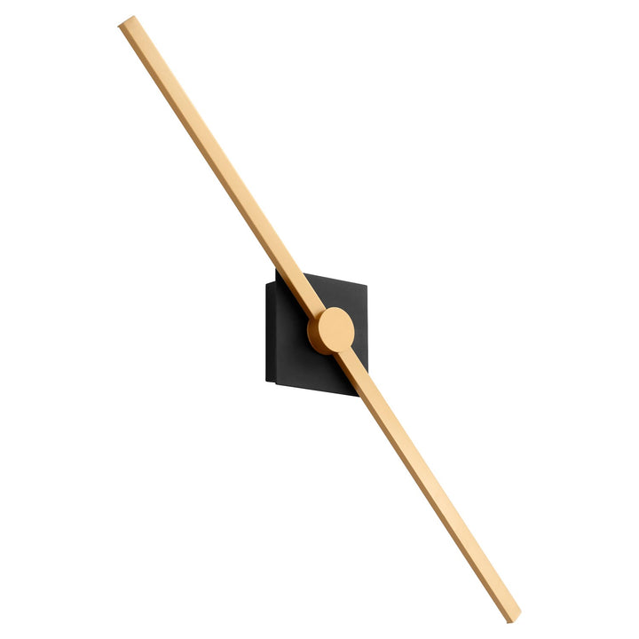 32X5.25 Vanity Black Industrial Brass