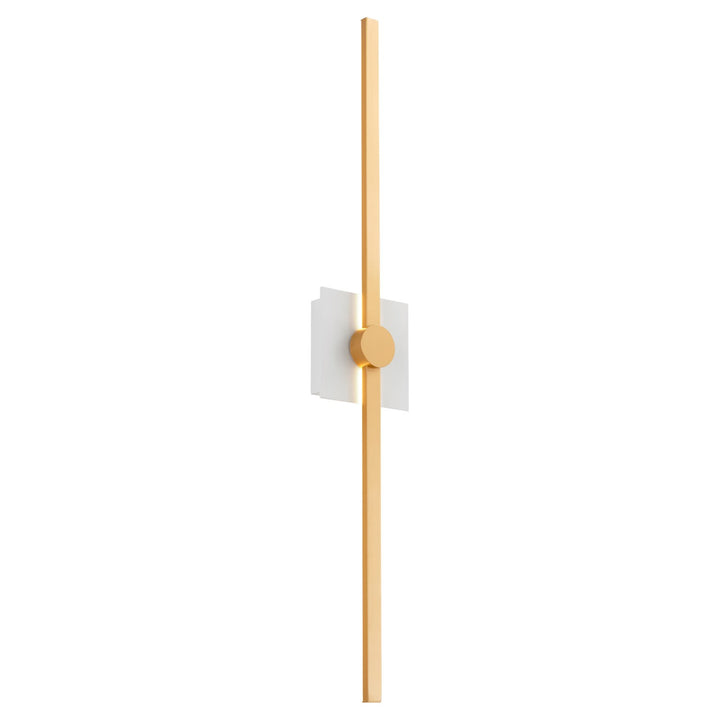 32X5.25 Vanity White Industrial Brass