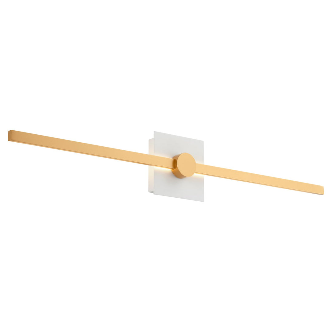 32X5.25 Vanity White Industrial Brass