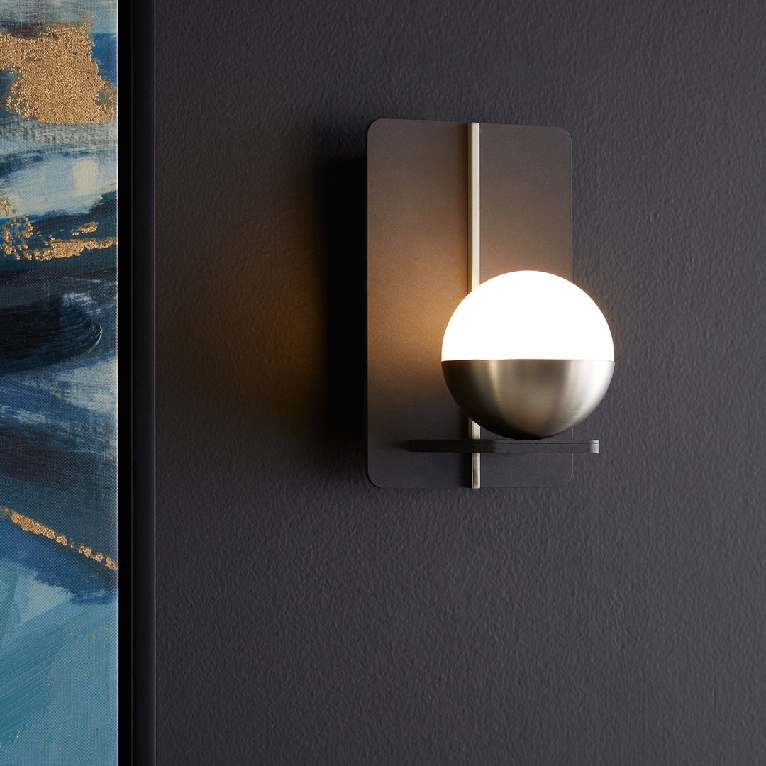 5X8 Sconce Black Satin Nickel