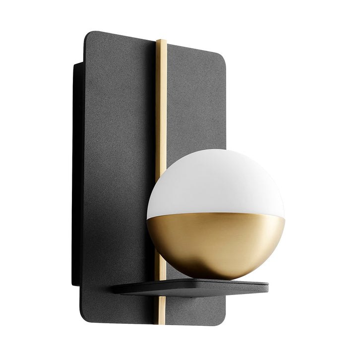 5X8 Sconce Black Aged Brass by Oxygen Lighting