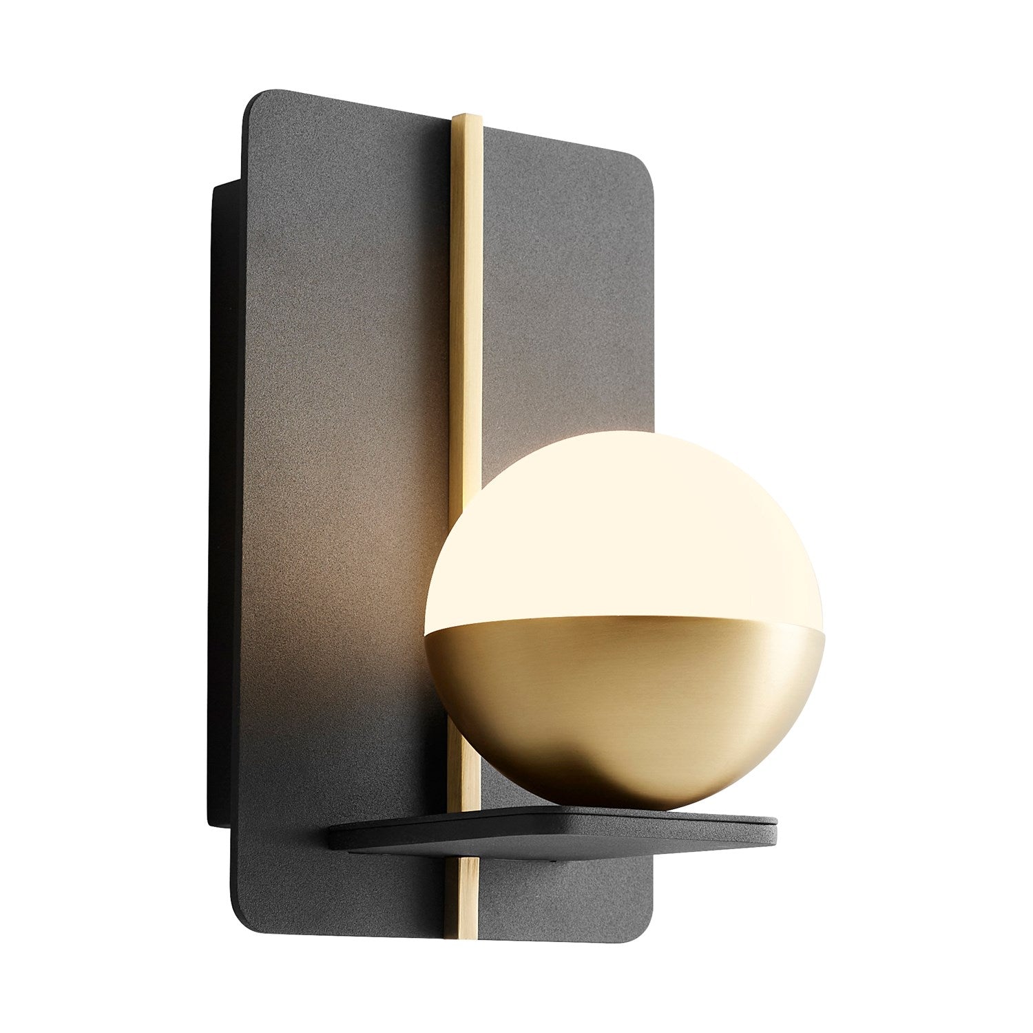 5X8 Sconce Black Aged Brass