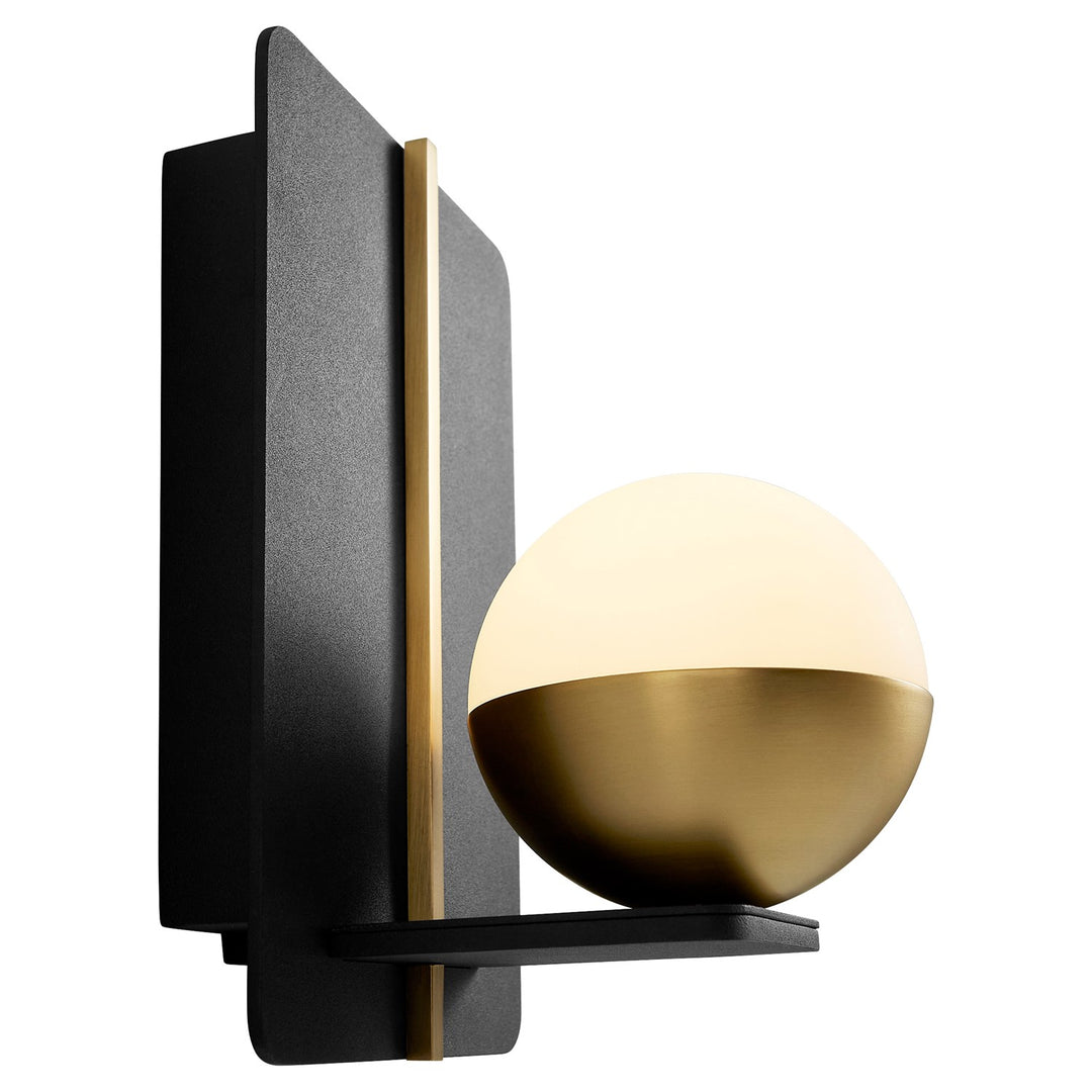 5X8 Sconce Black Aged Brass