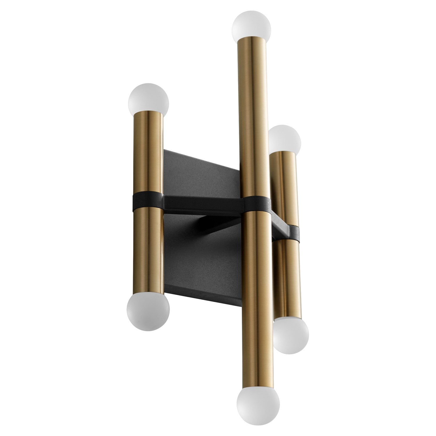 7.25X14.125 Sconce Black Aged Brass by Oxygen Lighting