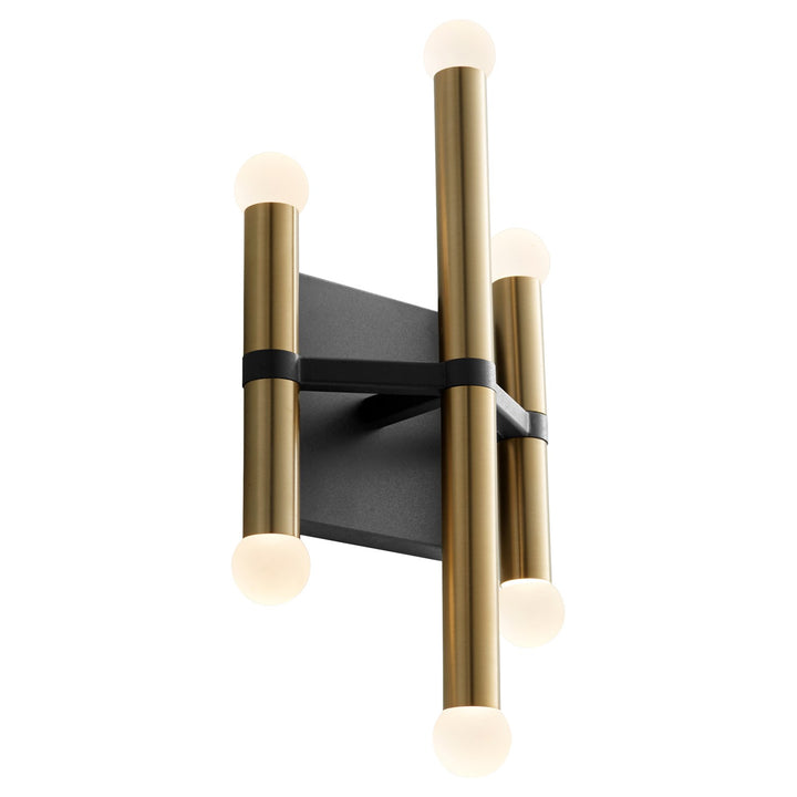 7.25X14.125 Sconce Black Aged Brass