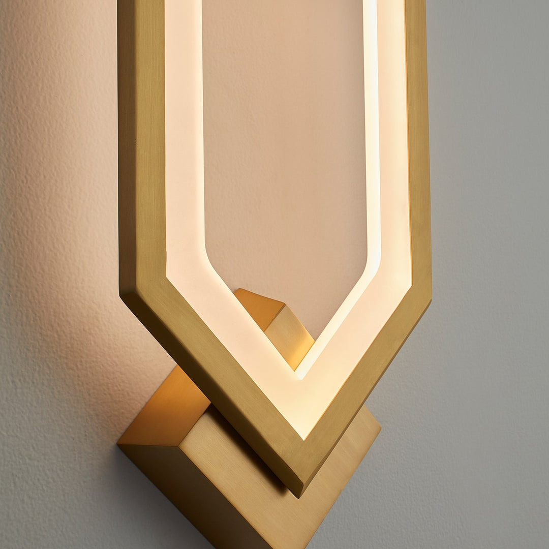 9X16.25 Sconce Aged Brass