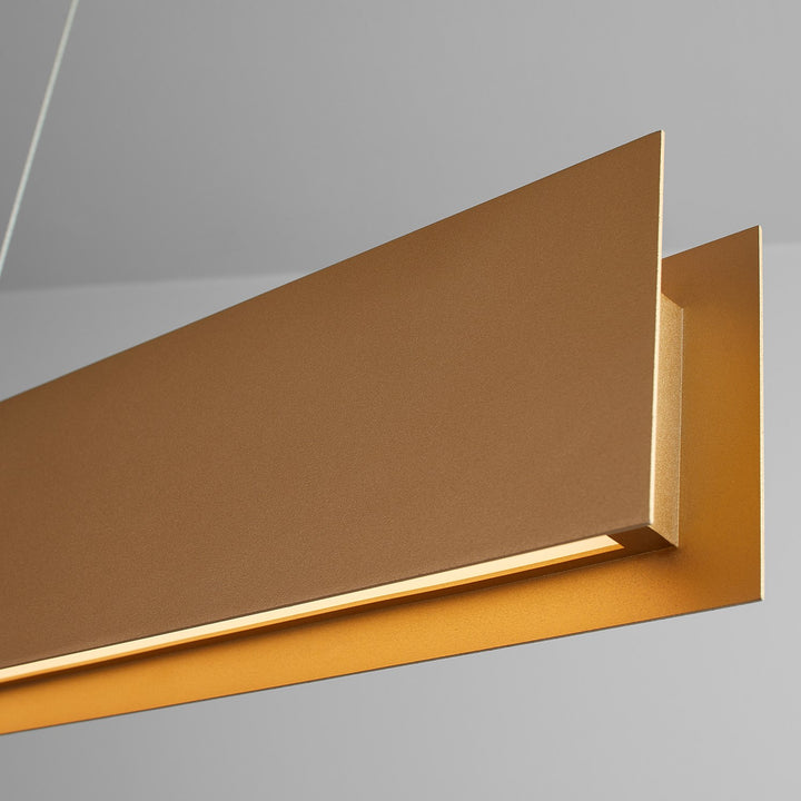 2X4.25 Pendant Powdered Gold