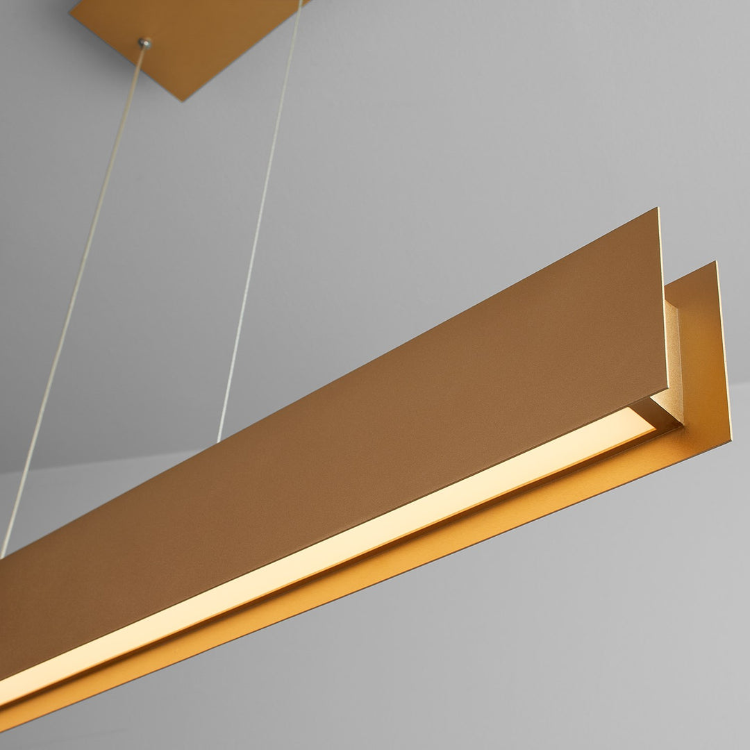 2X4.25 Pendant Powdered Gold