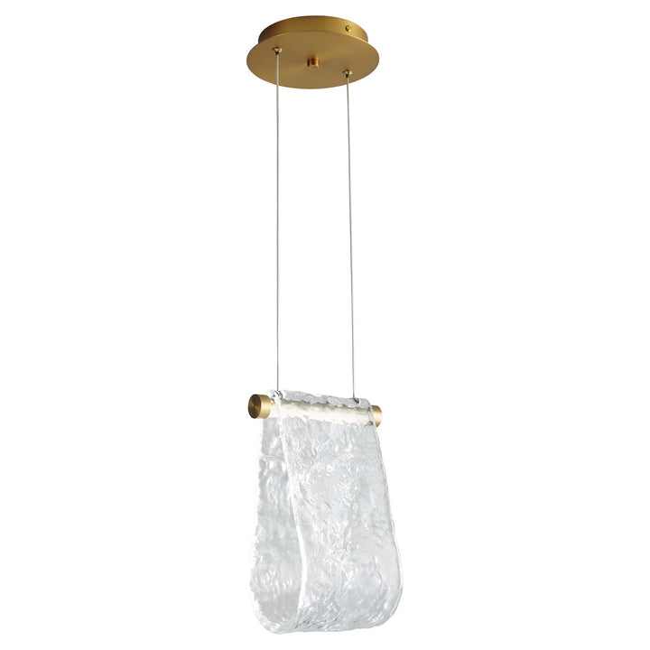 7.5X11.5 Pendant Aged Brass
