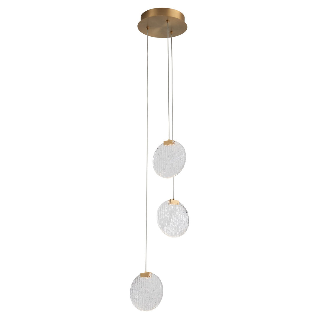 10X6.25 Pendant Aged Brass by Oxygen Lighting