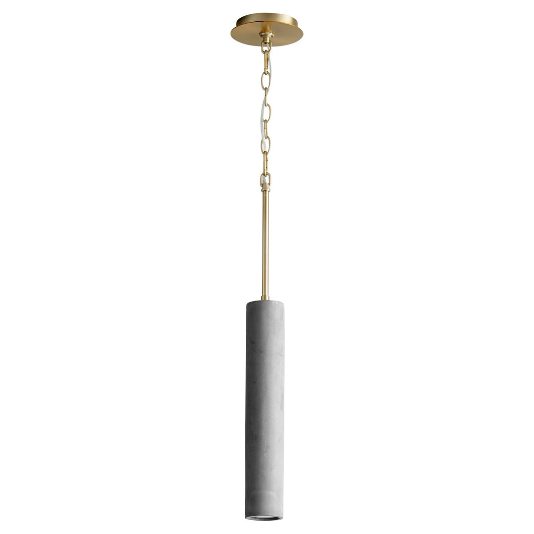 2.75X16.5 Pendant Aged Brass Dark Gray / Aged Brass by Oxygen Lighting
