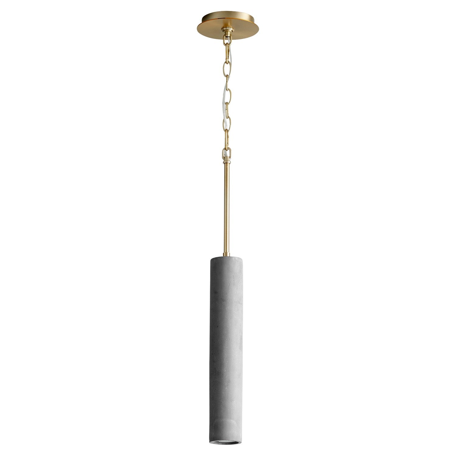 2.75X16.5 Pendant Aged Brass Dark Gray / Aged Brass by Oxygen Lighting