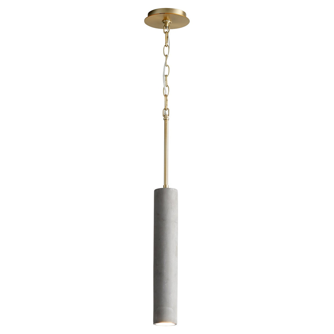 2.75X16.5 Pendant Aged Brass Dark Gray / Aged Brass