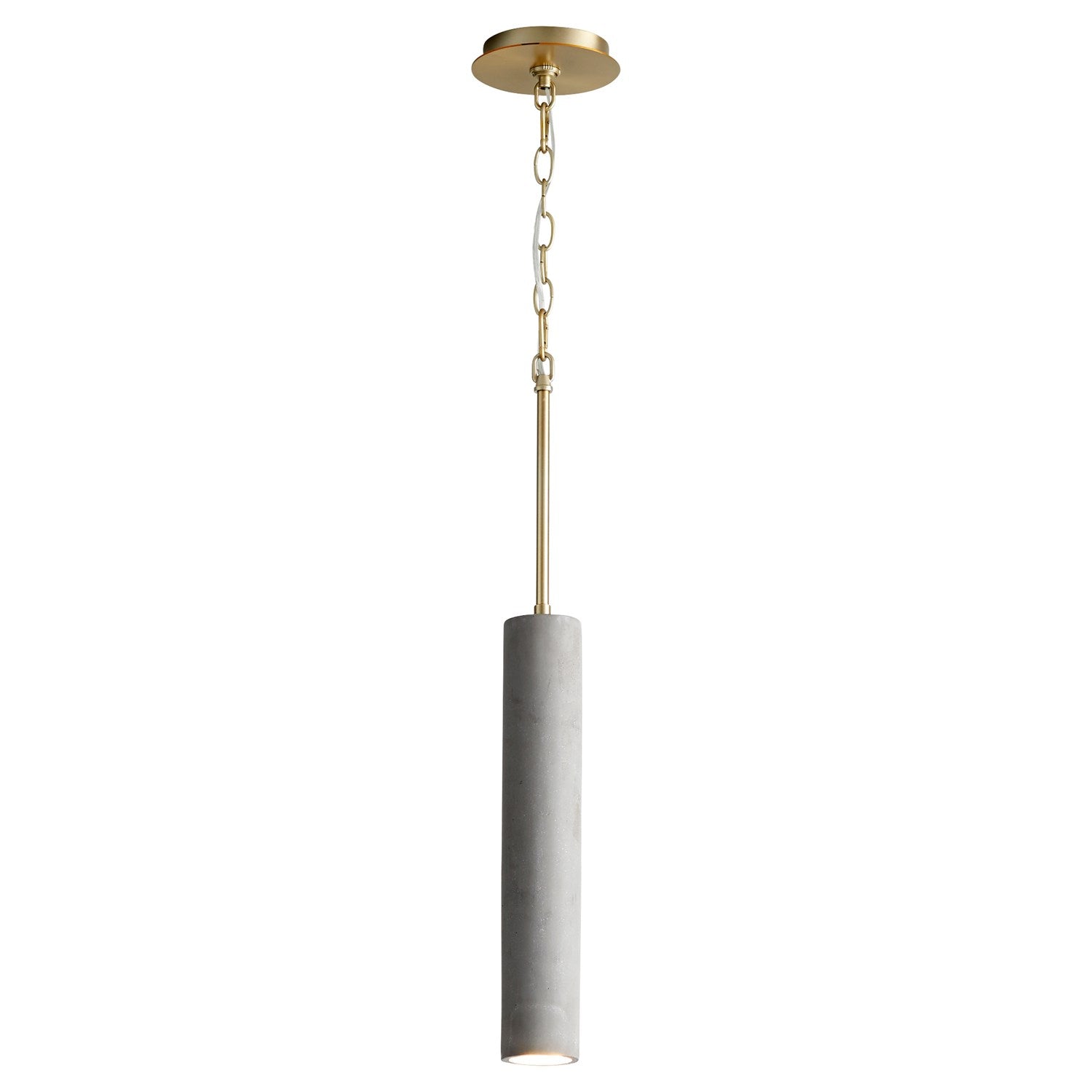 2.75X16.5 Pendant Aged Brass Dark Gray / Aged Brass