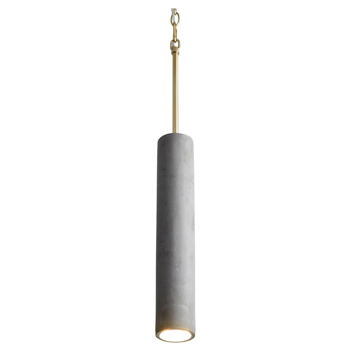 2.75X16.5 Pendant Aged Brass Dark Gray / Aged Brass