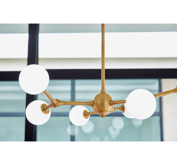 29.5X5 Chandelier Brushed Brass
