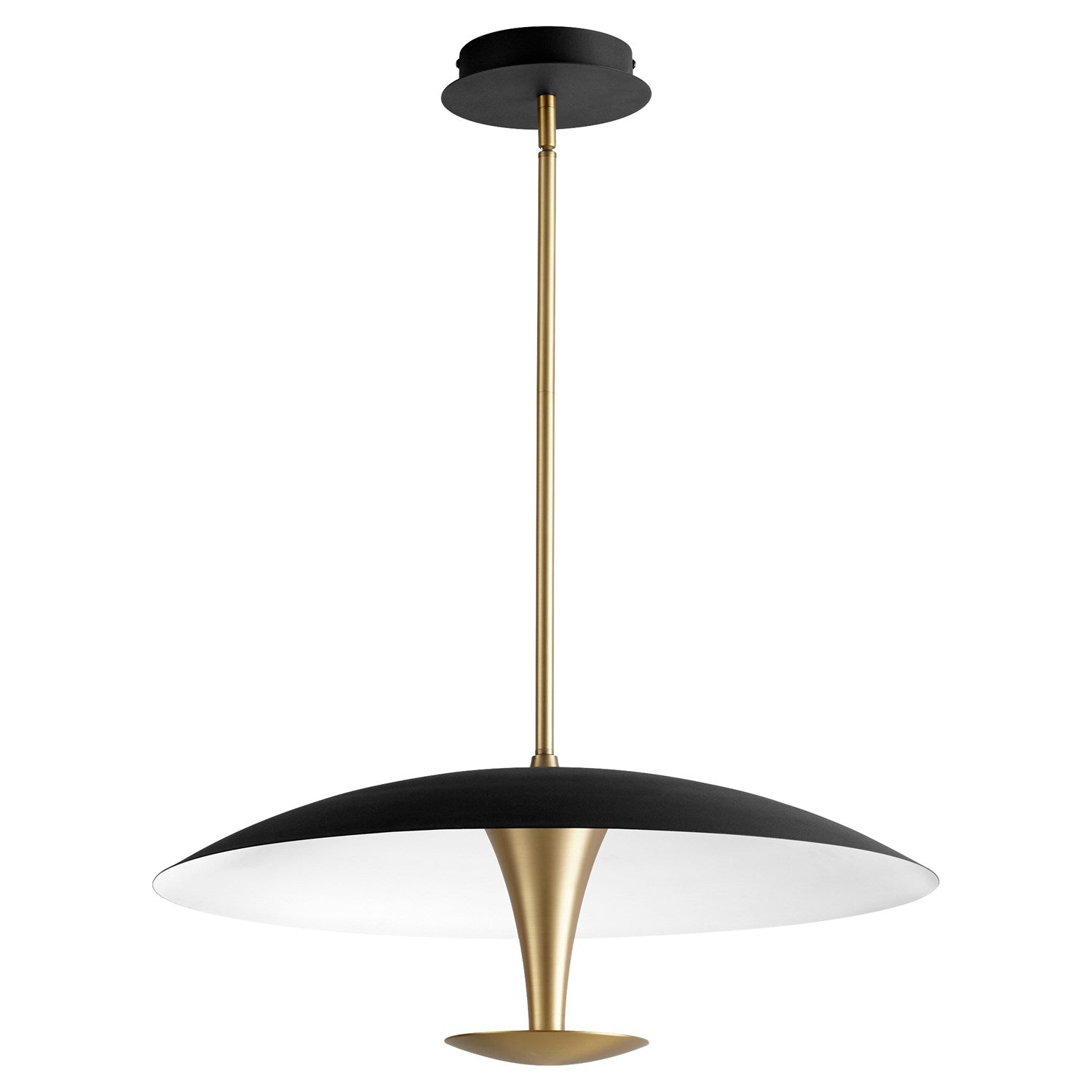 25.625X10.125 Pendant Black Aged Brass by Oxygen Lighting