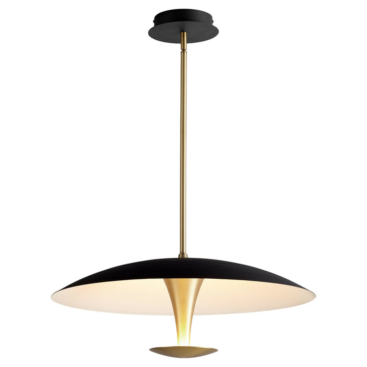 25.625X10.125 Pendant Black Aged Brass