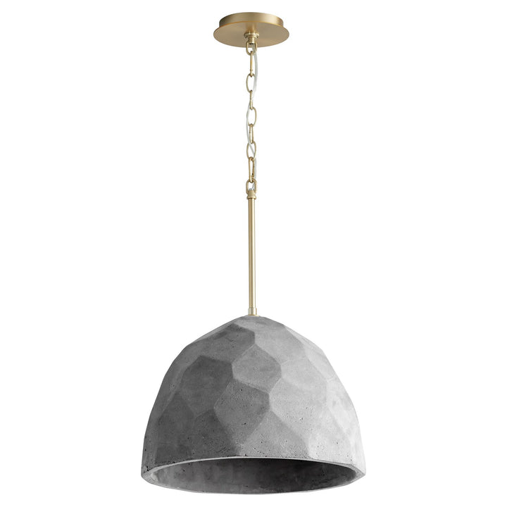 16X12 Pendant Aged Brass Dark Gray / Aged Brass by Oxygen Lighting