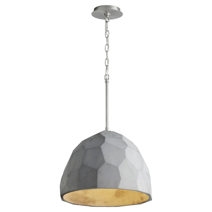 16X12 Pendant Grey Satin Nickel