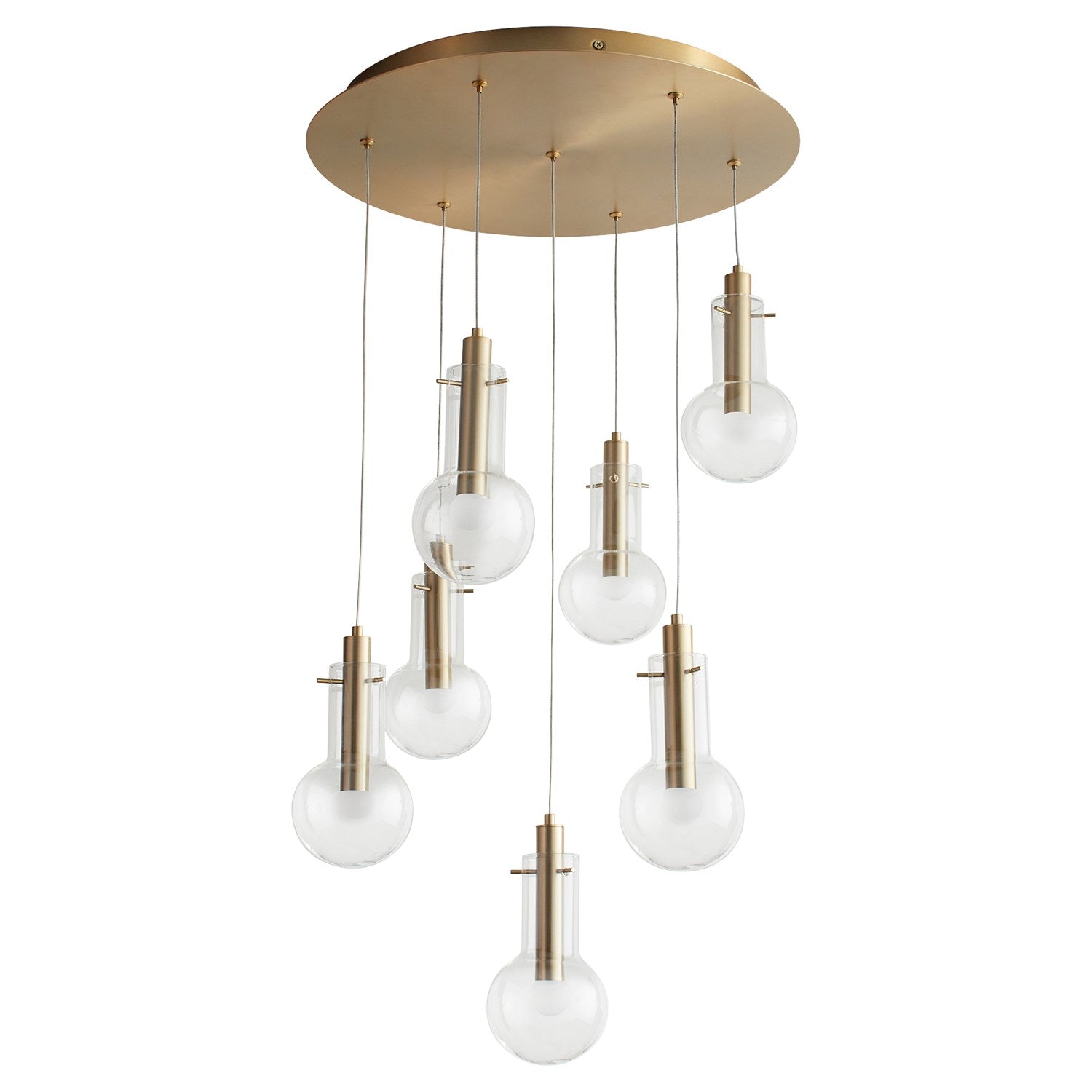 18X8.25 Pendant Aged Brass by Oxygen Lighting