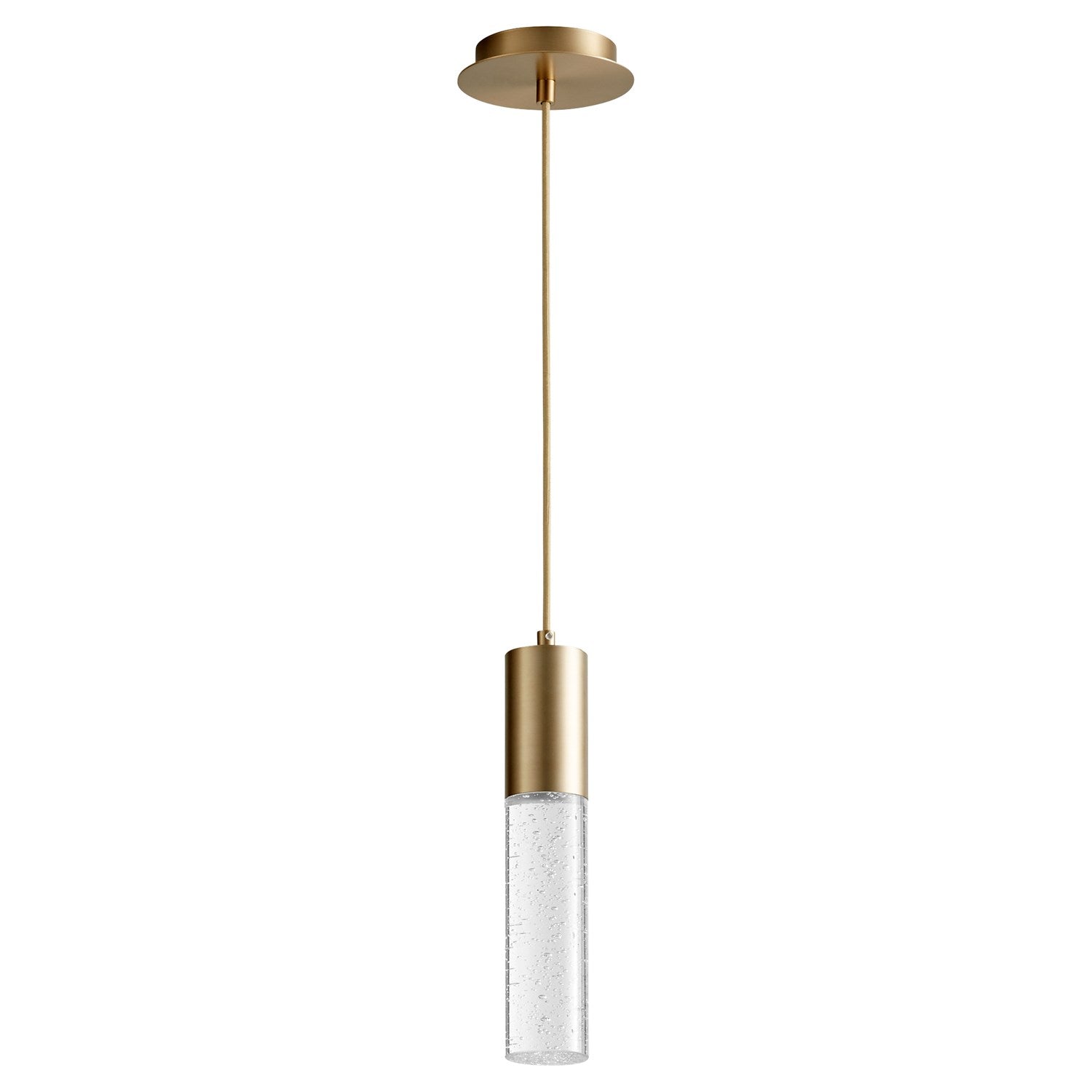 2.75X13.375 Pendant Aged Brass by Oxygen Lighting