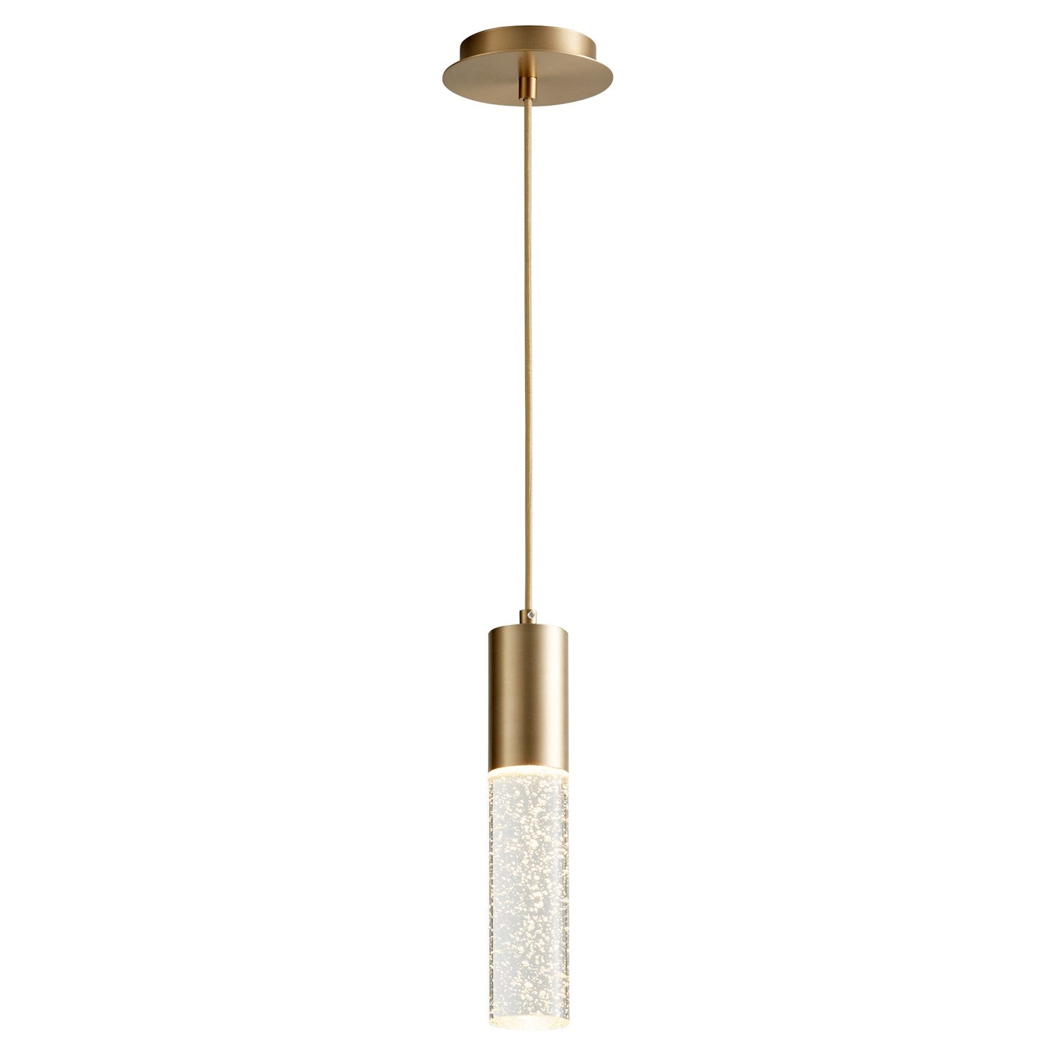 2.75X13.375 Pendant Aged Brass