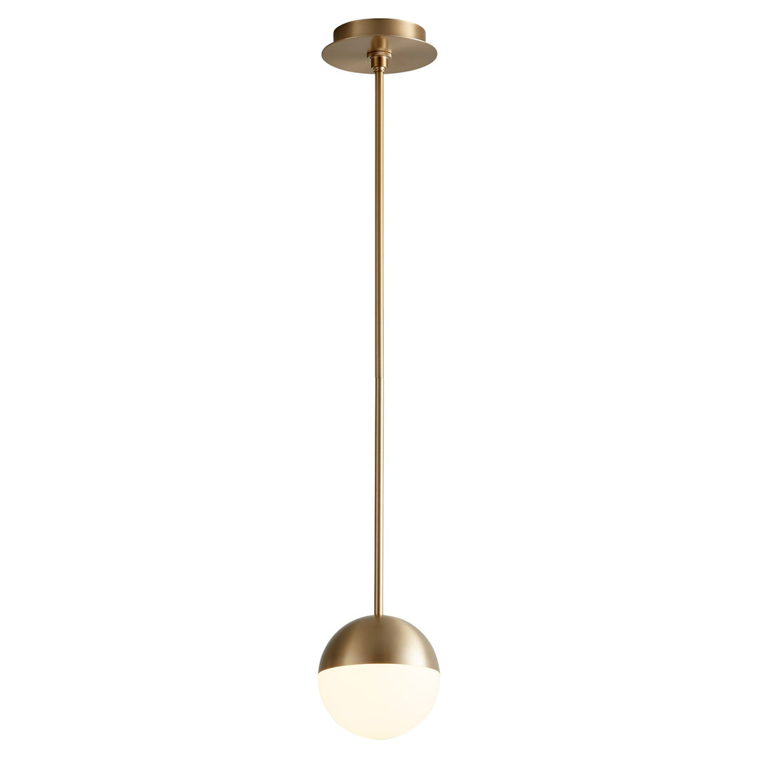6X8 Pendant Aged Brass