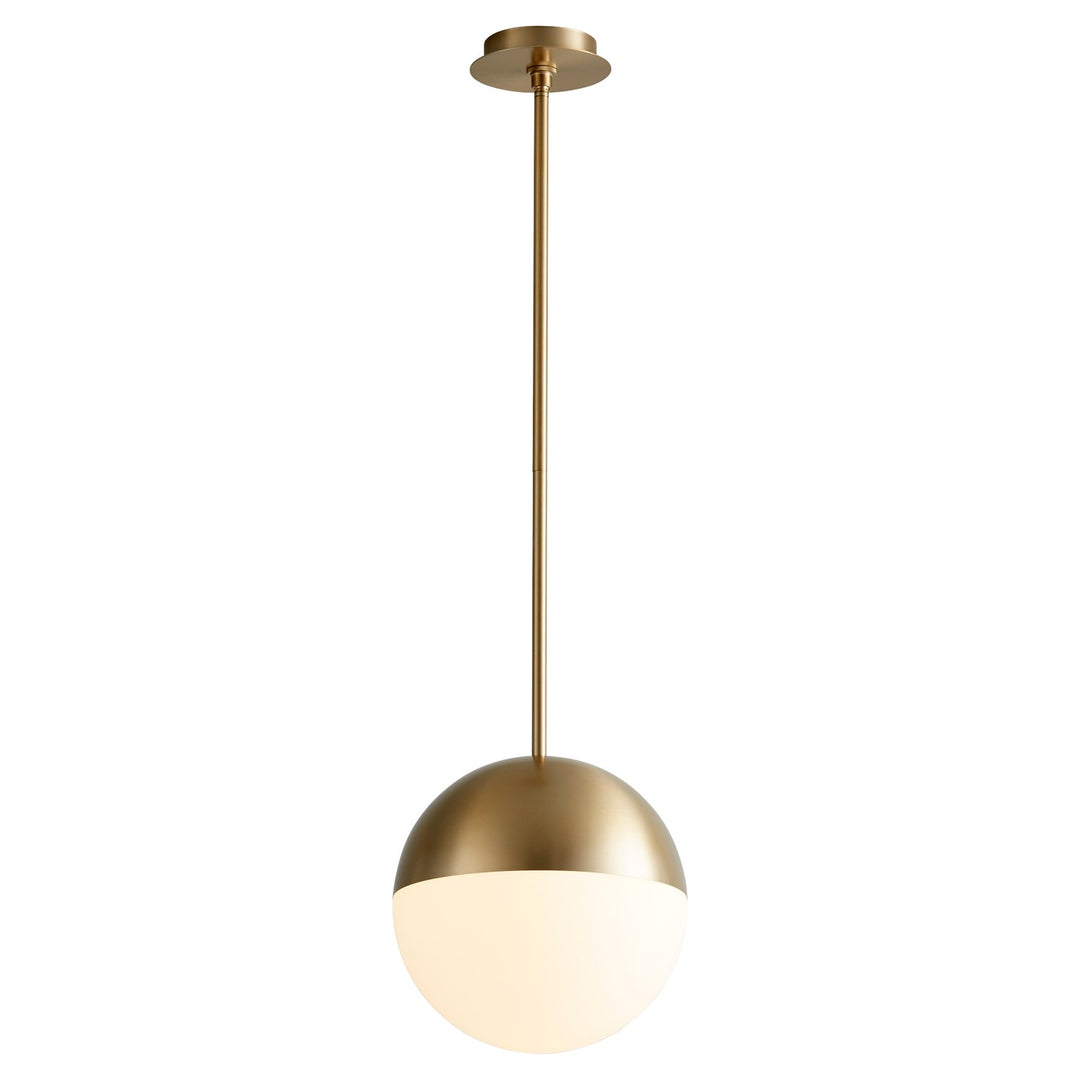 12X14 Pendant Aged Brass