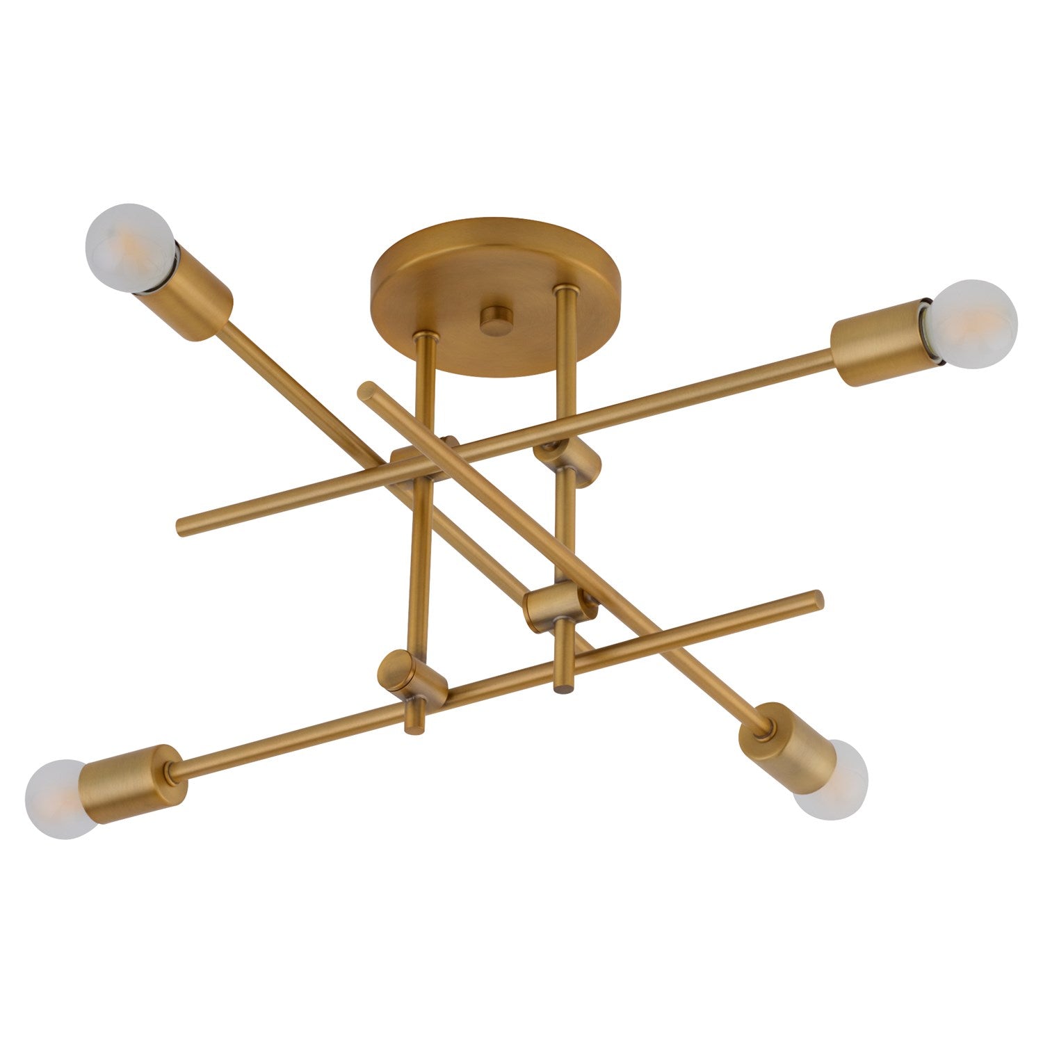 30.25X11 Flush Mount Brushed Brass by Oxygen Lighting